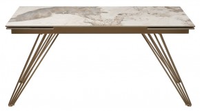 Стол ACERRA NEW 160 GLOSS LUXURY PANDORA SOLID CERAMIC/ каркас цвета шампань, ®DISAUR в Миассе - miass.mebel24.online | фото 11