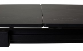 Стол CORNER 120 MATT BLACK MARBLE SOLID CERAMIC / BLACK, ®DISAUR в Миассе - miass.mebel24.online | фото 1