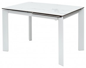 Стол CORNER 120 MATTE STATUARIO Белый мрамор матовый керамика, стекло/ белый каркас, ®DISAUR в Миассе - miass.mebel24.online | фото 2
