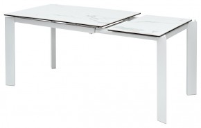 Стол CORNER 120 MATTE STATUARIO Белый мрамор матовый керамика, стекло/ белый каркас, ®DISAUR в Миассе - miass.mebel24.online | фото 4