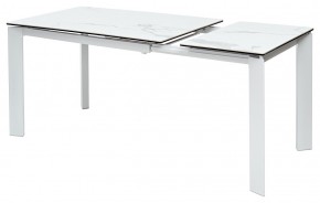Стол CORNER 120 MATTE STATUARIO Белый мрамор матовый керамика, стекло/ белый каркас, ®DISAUR в Миассе - miass.mebel24.online | фото 5
