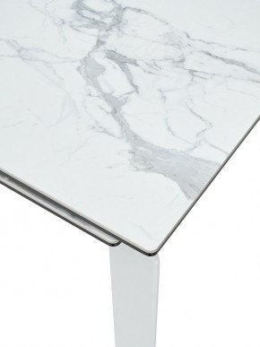 Стол CORNER 120 MATTE STATUARIO Белый мрамор матовый керамика, стекло/ белый каркас, ®DISAUR в Миассе - miass.mebel24.online | фото 6