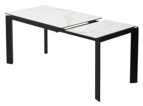 Стол CORNER 120 MATTE STATUARIO Белый мрамор матовый керамика, стекло/ черный каркас, ®DISAUR в Миассе - miass.mebel24.online | фото 4
