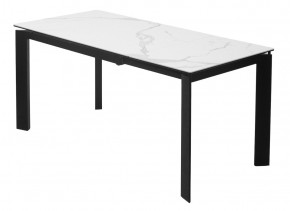 Стол CORNER 120 MATTE STATUARIO Белый мрамор матовый керамика, стекло/ черный каркас, ®DISAUR в Миассе - miass.mebel24.online | фото 5