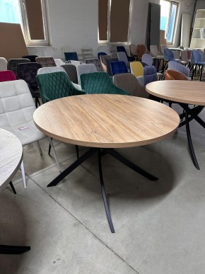 Стол ДАРИО D100 Дуб Канзас / Черный каркас М-City в Миассе - miass.mebel24.online | фото 9