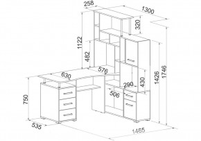 Компьютерный стол Джаз-15 правый дуб сонома / белый в Миассе - miass.mebel24.online | фото