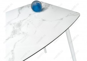 Стол стеклянный Эмма 110(150)х70х76 белый мрамор / белый в Миассе - miass.mebel24.online | фото 4