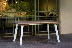 Стол Гармония раздвижной (Harmony Extendable) белый-капучино в Миассе - miass.mebel24.online | фото 1