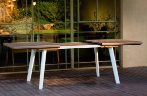 Стол Гармония раздвижной (Harmony Extendable) белый-капучино в Миассе - miass.mebel24.online | фото 3