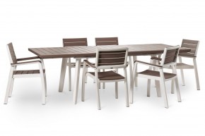 Стол Гармония раздвижной (Harmony Extendable) белый-капучино в Миассе - miass.mebel24.online | фото 6
