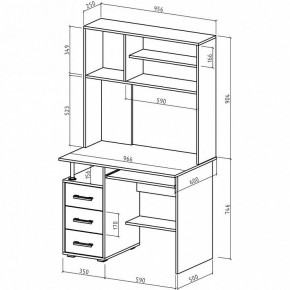 Стол компьютерный Амбер в Миассе - miass.mebel24.online | фото 3