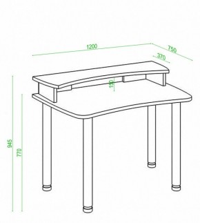 Стол компьютерный Домино Лайт СКЛ-Софт120МО+НКИЛ120 в Миассе - miass.mebel24.online | фото 2