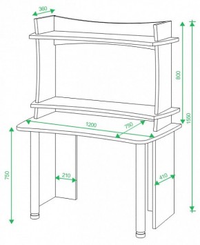 Стол компьютерный Домино Lite СКЛ-Софт120+НКИЛ120 в Миассе - miass.mebel24.online | фото 3