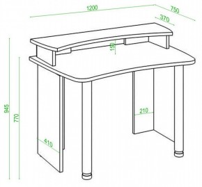 Стол компьютерный Домино lite СКЛ-Софт120+НКИЛ120 в Миассе - miass.mebel24.online | фото 2