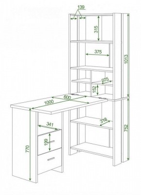 Стол компьютерный Домино Lite СТЛ-ОВ+С100Прям+ТЯЛ в Миассе - miass.mebel24.online | фото 2