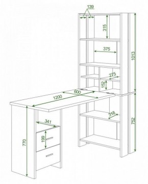 Стол компьютерный Домино Lite СТЛ-ОВ+С120Прям+ТЯЛ в Миассе - miass.mebel24.online | фото 2