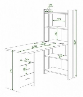 Стол компьютерный Домино Lite СТЛ-ОВ+С120Прям+ТЯЛ в Миассе - miass.mebel24.online | фото 2