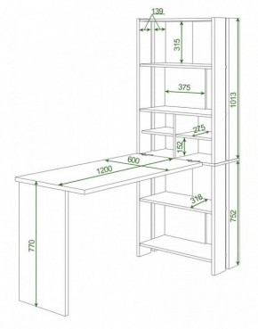 Стол компьютерный Домино Lite СТЛ-ОВХ+С120Прям без тумбы в Миассе - miass.mebel24.online | фото 2