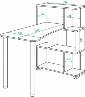 Стол компьютерный Домино нельсон СЛ-5-3СТ-2 в Миассе - miass.mebel24.online | фото 2