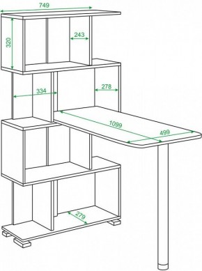 Стол компьютерный Домино нельсон СЛ-5-4СТ в Миассе - miass.mebel24.online | фото 2