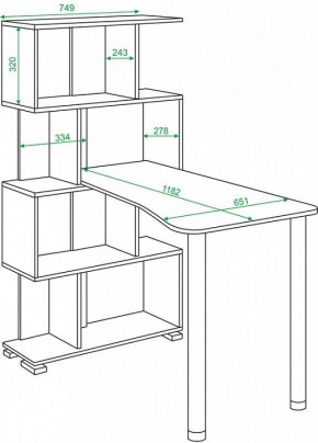 Стол компьютерный Домино нельсон СЛ-5-4СТ-2+БД+БЯ в Миассе - miass.mebel24.online | фото 2