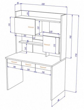 Стол компьютерный Домино Нельсон СП-33 в Миассе - miass.mebel24.online | фото 2