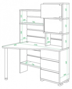 Стол компьютерный Домино нельсон СР-322 в Миассе - miass.mebel24.online | фото 2