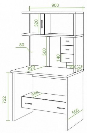 Стол компьютерный Домино СК-10М в Миассе - miass.mebel24.online | фото 2