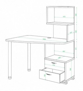 Стол компьютерный Домино СКМ-60 в Миассе - miass.mebel24.online | фото 2