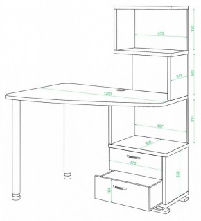 Стол компьютерный Домино СКМ-60 в Миассе - miass.mebel24.online | фото 2