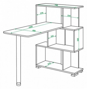 Стол компьютерный Домино СЛ-5-3СТ в Миассе - miass.mebel24.online | фото 2