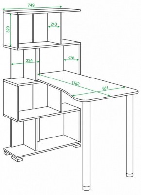 Стол компьютерный Домино СЛ-5-4СТ-2 в Миассе - miass.mebel24.online | фото 2