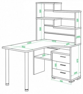 Стол компьютерный Домино СР-132-140 в Миассе - miass.mebel24.online | фото 2