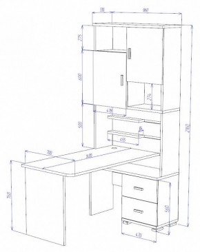 Стол компьютерный Домино СР-720/140 в Миассе - miass.mebel24.online | фото 2