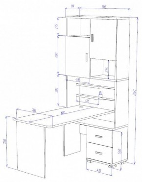 Стол компьютерный Домино СР-720/160 в Миассе - miass.mebel24.online | фото 2