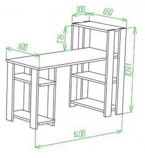 Стол компьютерный Slim СТН-110/140 в Миассе - miass.mebel24.online | фото 2