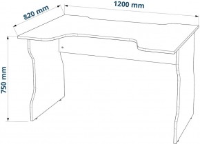 Стол компьютерный ВАРДИГ K1 120x82, антрацит/фиолетовый в Миассе - miass.mebel24.online | фото 3