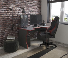 Стол компьютерный ВАРДИГ K1 120x82, антрацит/красный в Миассе - miass.mebel24.online | фото 4