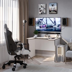Стол компьютерный ВАРДИГ K2 100x82, белый/черный в Миассе - miass.mebel24.online | фото 4