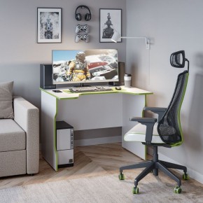 Стол компьютерный ВАРДИГ K2 100x82, белый/лайм в Миассе - miass.mebel24.online | фото 4