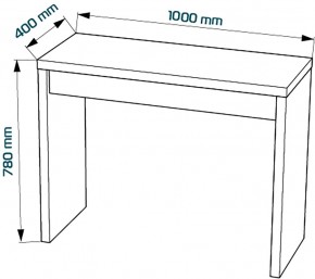 Стол косметический Энкель 100 белый в Миассе - miass.mebel24.online | фото 2