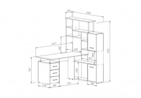 Компьютерный стол ДЕР КС-15 венге / дуб молочный левый в Миассе - miass.mebel24.online | фото