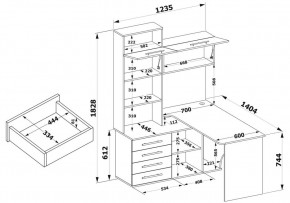 Компьютерный стол КСТ-14Л белый левый в Миассе - miass.mebel24.online | фото 2