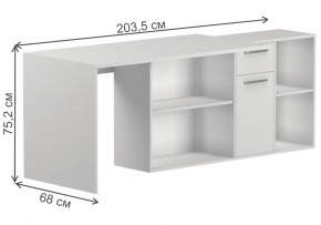 Компьютерный стол Лайт 03.245F белый гладкий 101 в Миассе - miass.mebel24.online | фото 4