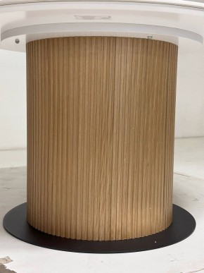 Стол MESA D120 цвет БЕЛЫЙ МРАМОР M326 / Каркас OAK, ®DISAUR в Миассе - miass.mebel24.online | фото 4