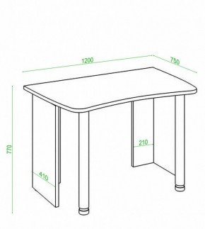 Стол офисный Домино Лайт СКЛ-Софт120 в Миассе - miass.mebel24.online | фото 3