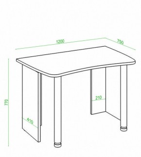 Стол офисный Домино Лайт СКЛ-Софт120 в Миассе - miass.mebel24.online | фото 2