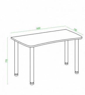 Стол офисный Домино Лайт СКЛ-Софт140МО в Миассе - miass.mebel24.online | фото 2