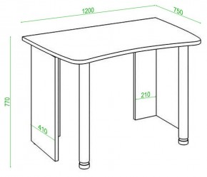 Стол офисный Домино Lite СКЛ-Софт120 в Миассе - miass.mebel24.online | фото 2