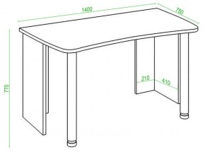 Стол офисный Домино Lite СКЛ-Софт140 в Миассе - miass.mebel24.online | фото 2